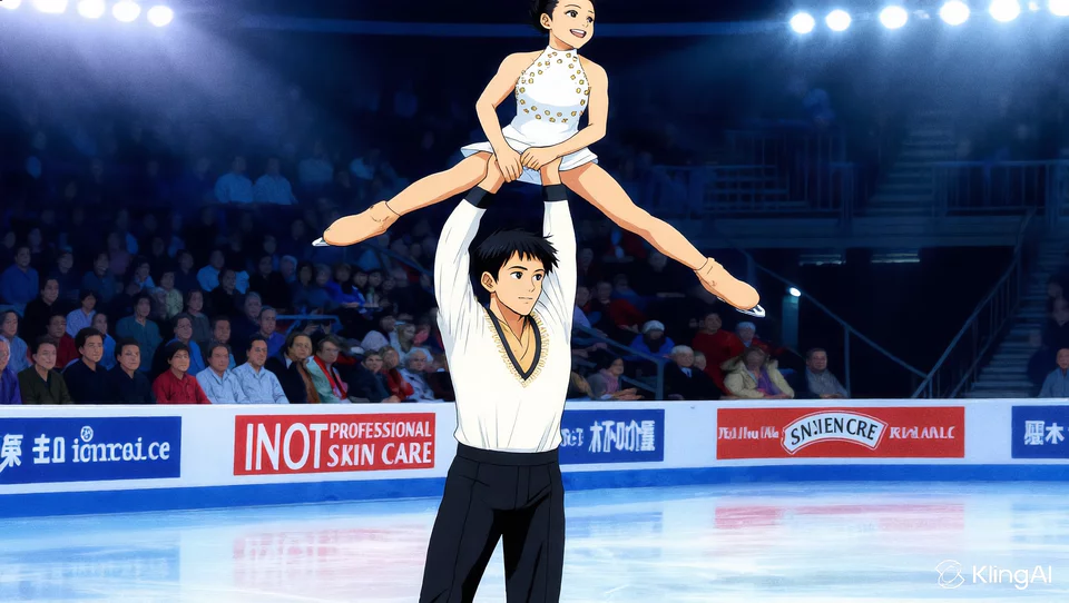 高橋成美がペアで演技する姿