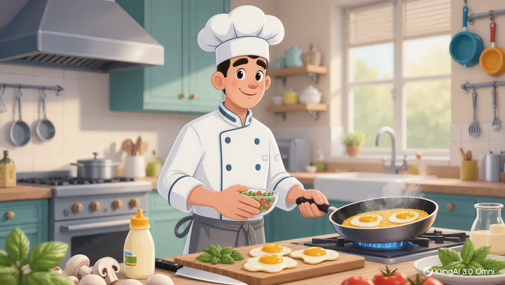 安發伸太郎が料理を作っているイメージ