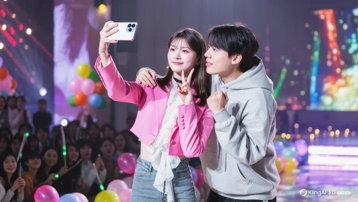 地下アイドルがファンと写真を撮っているイメージ画像