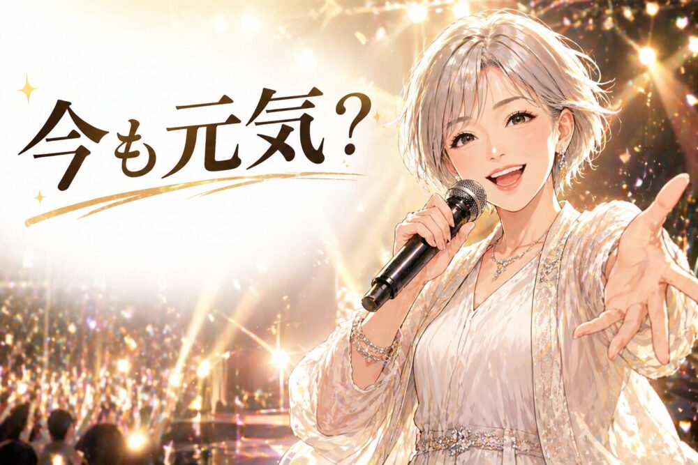 元気に歌う山本リンダのイメージ画像