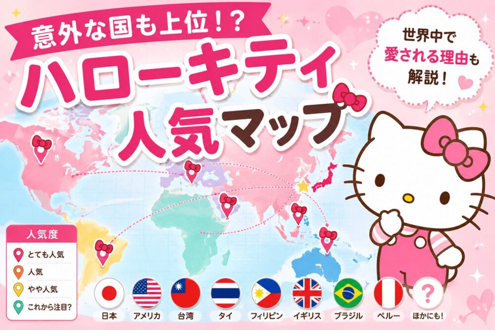 ハローキティはどこの国で人気？世界地図で調べてみた【海外で愛される理由とは】