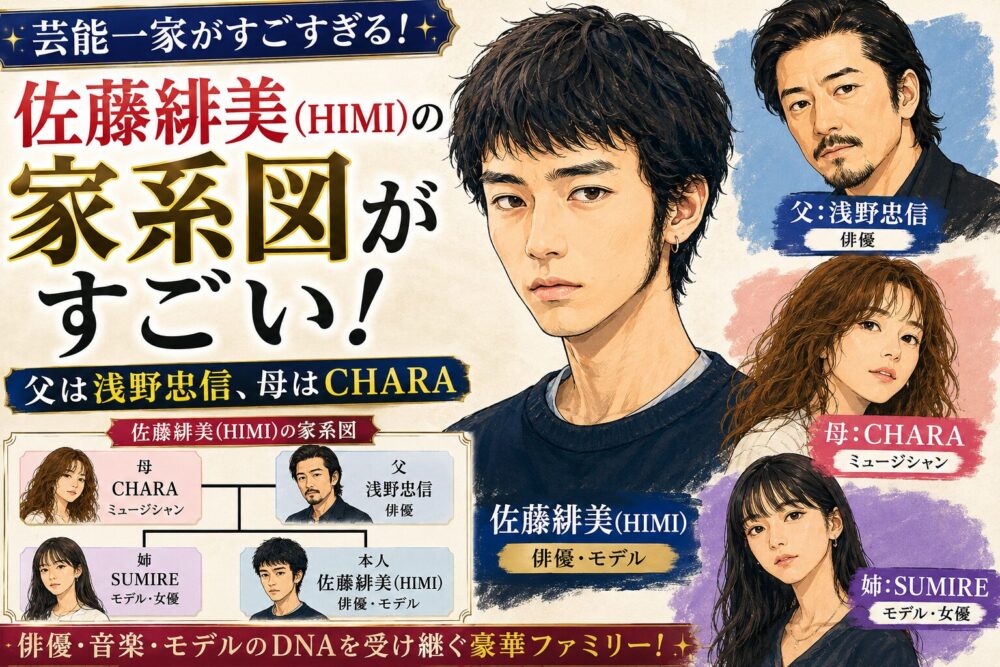 浅野忠信とCHARAの息子・佐藤緋美（HIMI）の家系図がすごい！芸能一家の素顔とは？