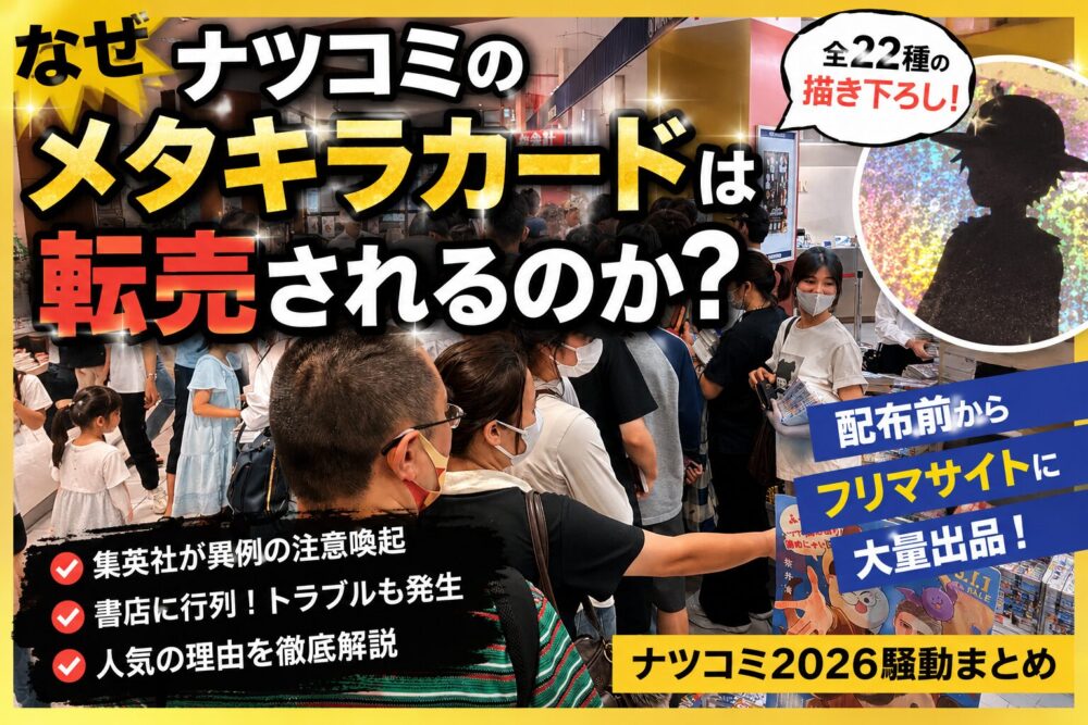なぜナツコミのメタキラカードは転売されるのか？配布前出品が話題に