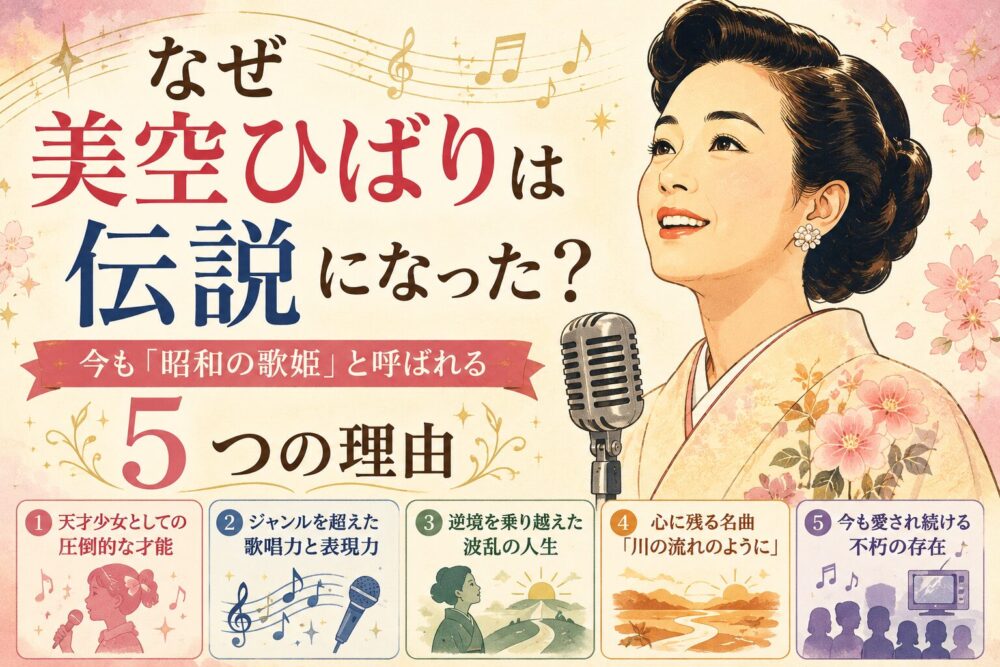 なぜ美空ひばりは伝説になった？今も「昭和の歌姫」と呼ばれる5つの理由