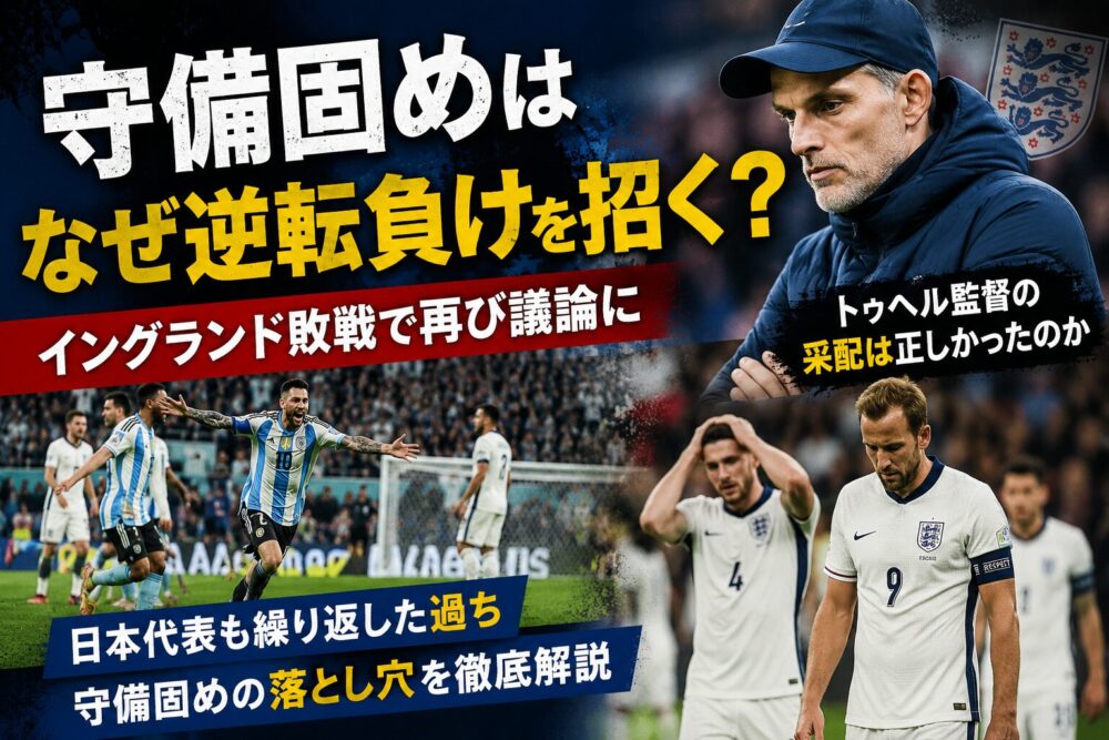守備固めはなぜ逆転負けを招く？イングランド敗戦で再び議論になった理由