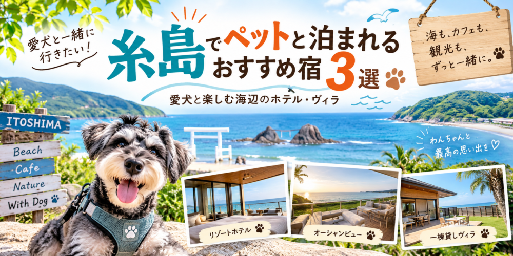 糸島でペットと泊まれるおすすめ宿3選｜愛犬と楽しむ海辺のホテル・ヴィラ