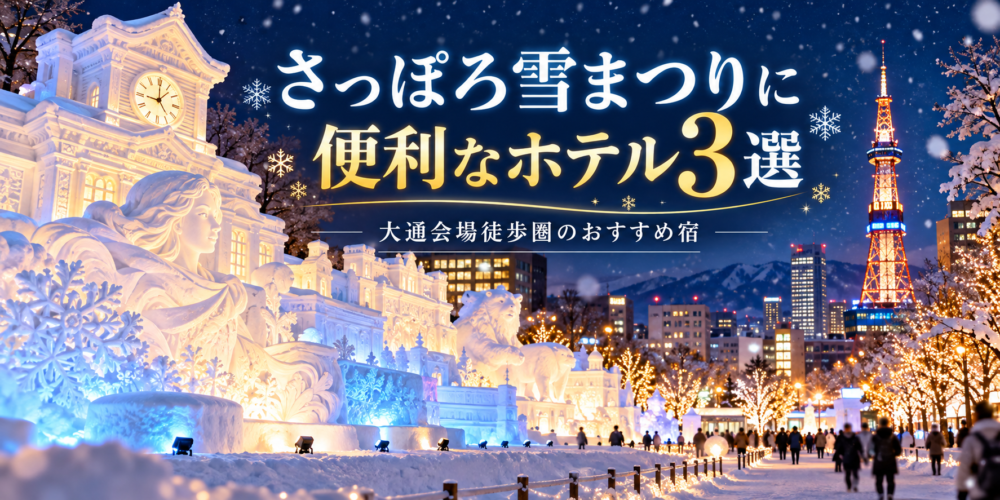 【2027年】さっぽろ雪まつりに便利なホテル3選！大通会場徒歩圏のおすすめ宿を紹介